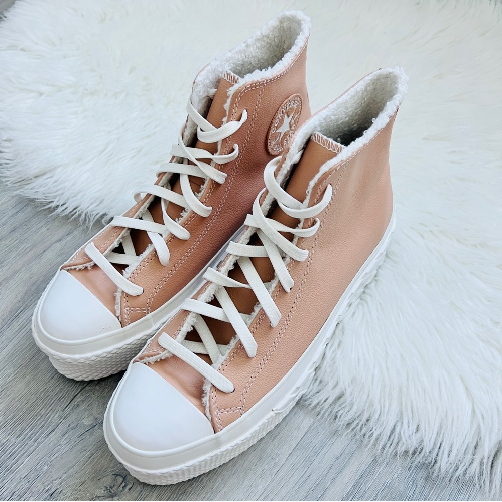 NWT Converse Chuck Taylor All Star Lift 2X Platform Cozy Tones Women’s Shoes - Picture 2 of 8